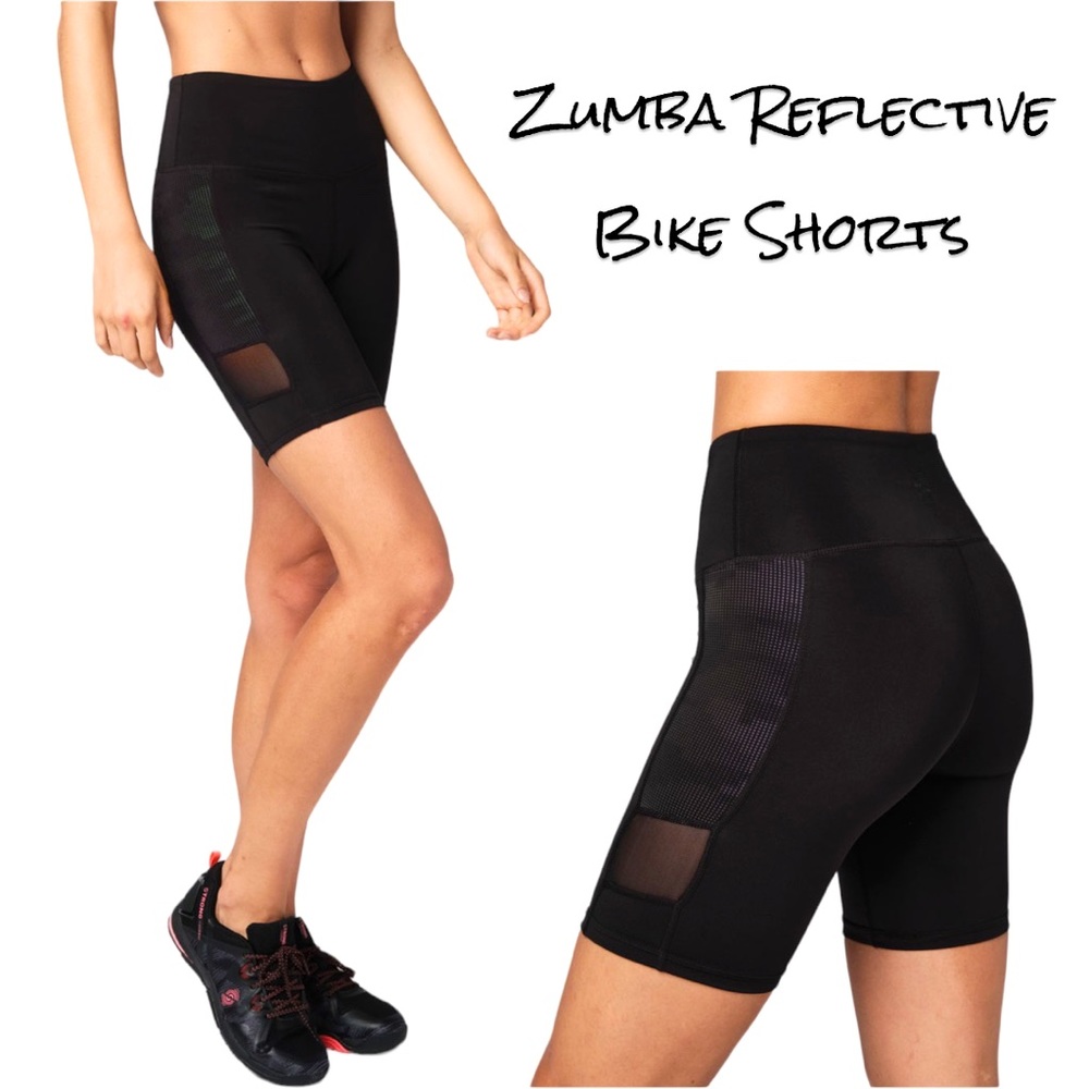 ZUMBA FITNESS: Strong By Zumba Reflective High Waisted Bike Shorts